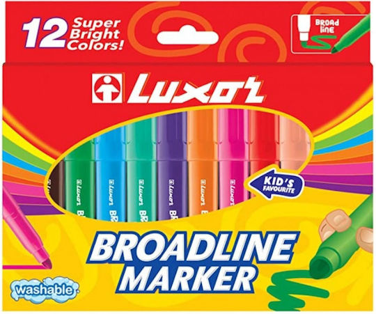 Luxor Luxor Jumbo Zeichenmarker Dicke Set 12Stück