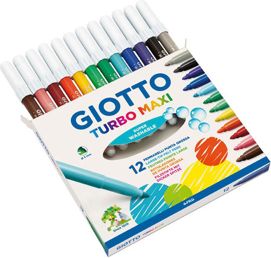 Giotto Drawing Markers Thick Set of 12pcs (5 Packages)