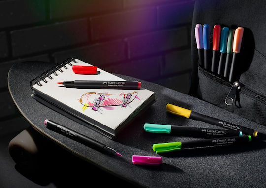 Faber-Castell Black Edition Brush Drawing Markers 1mm Thin Set 20pcs