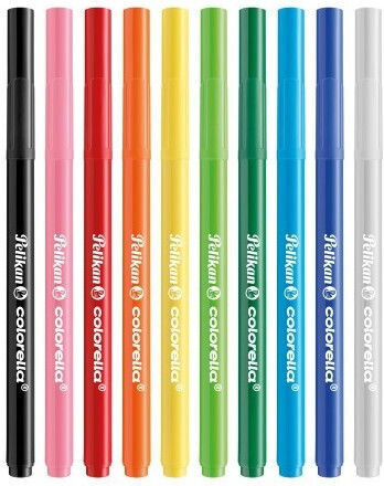 Pelikan Colorella Brushpen Washable Drawing Markers Set 10pcs