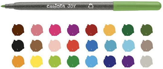 Carioca EcoFamily Joy Washable Drawing Markers Thin Set of 24pcs 43103