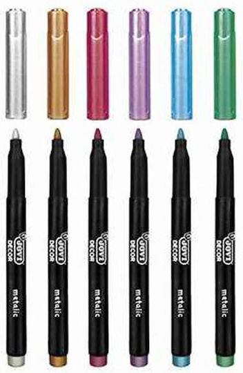 Jovi Decor Metalic Zeichenmarker 4.2mm Dünne Set 6Stück