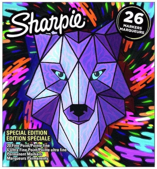 Sharpie Permanent Markers Drawing Markers 0.9mm Thin Set 20pcs