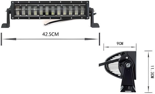 Led Long-range Lamp Ip67 9000lm Double 12-24v