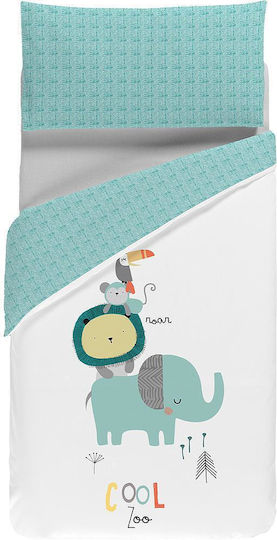 Bimbidreams Set Cearceaf Pentru Bebeluş Cu Faţă De Pernă Cool Zoo Cool Zoo 120x150 Cm Bimbidreams Set Cearceaf Pentru Bebeluş Cu Faţă De Pernă Cool Zoo Cool Zoo 120x150 Cm