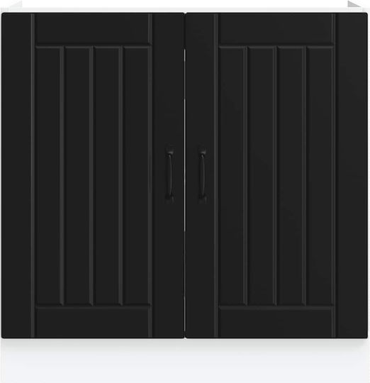 Lucca Шкаф за Мивка Черно 80x46x81.5бр