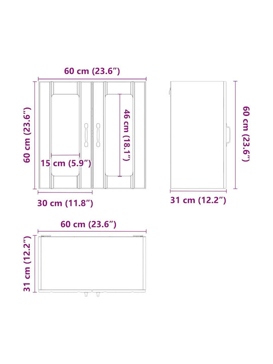 Lucca Gray Sonoma 60x31x60buc