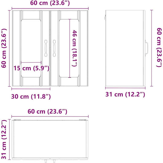 Lucca Gray Sonoma 60x31x60buc