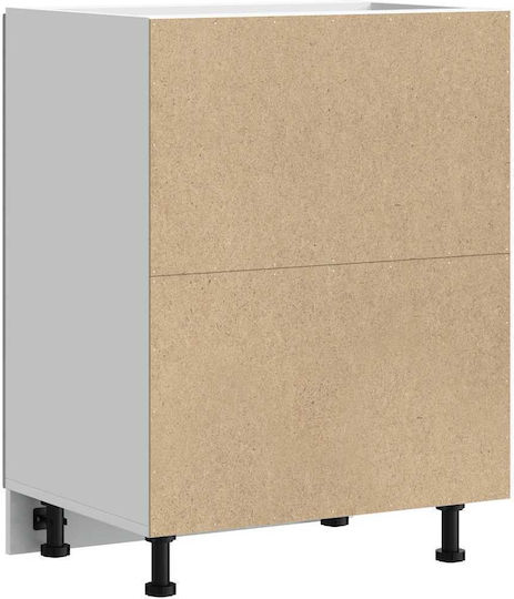 Lucca Dulap pentru Chiuvetă Gri 60x46x81.5buc