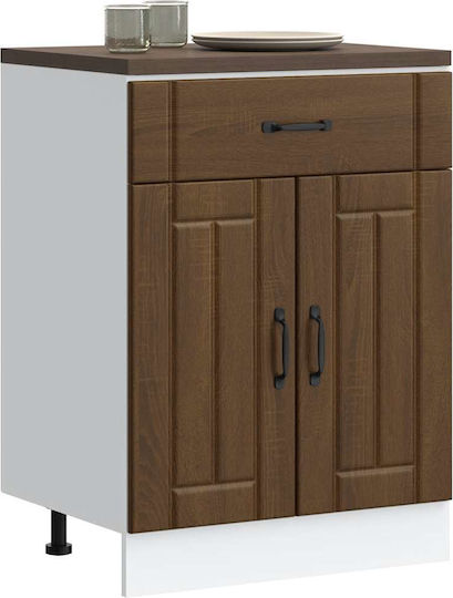 Lucca Dulap pentru Chiuvetă Brown Oak 60x46x81.5buc