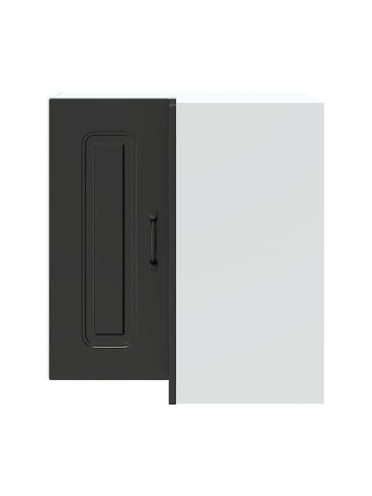 Kalmar Dulap de Colț Suspendata Negru 57x57x60buc