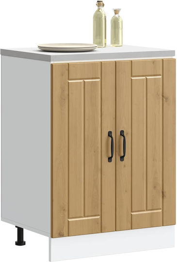 Lucca Ντουλάπι Νεροχύτη Artisan Oak 60x46x81.5εκ.