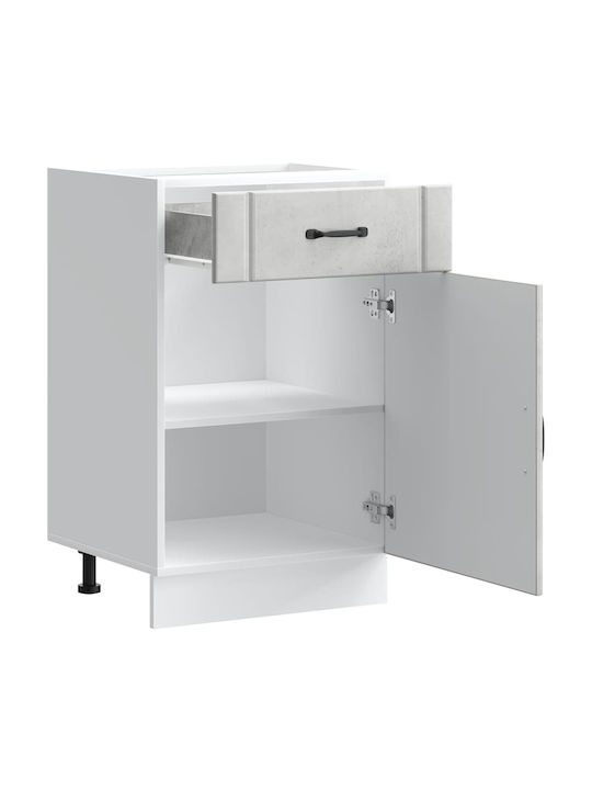 Lucca Ντουλάπι Νεροχύτη Γκρι 50x46x81.5εκ.