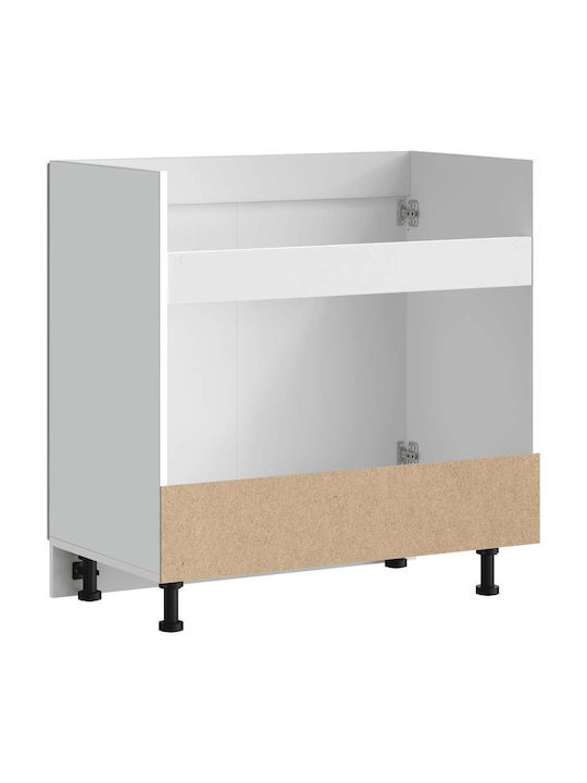 Lucca Ντουλάπι Νεροχύτη Γκρι 80x46x81.5εκ.