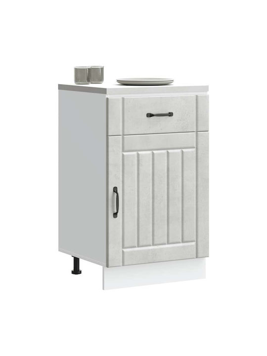 Lucca Ντουλάπι Νεροχύτη Γκρι 50x46x81.5εκ.