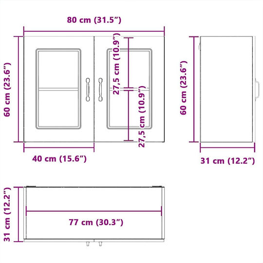 Kalmar Gray Sonoma 80x31x60buc