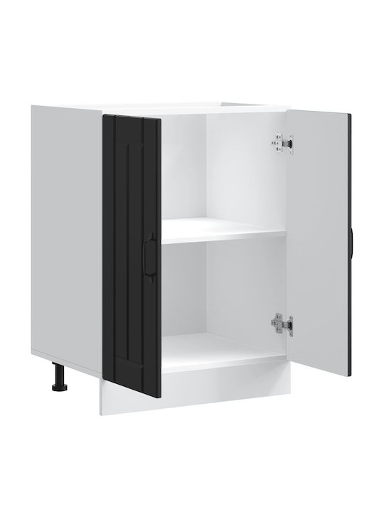 Lucca Ντουλάπι Νεροχύτη Μαύρο 60x46x81.5εκ.
