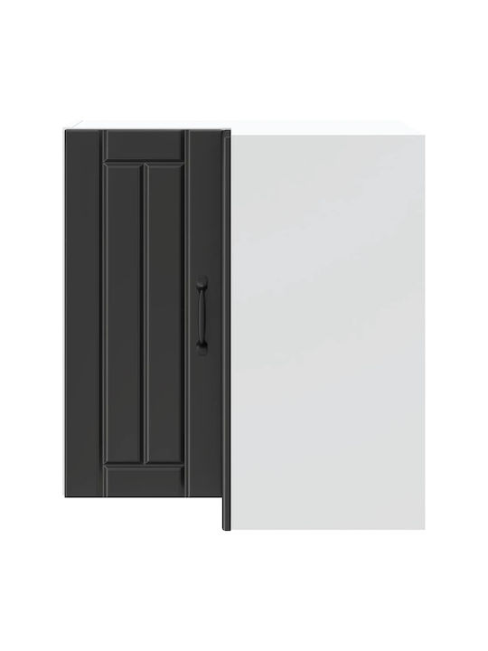Lucca Corner Cabinet Wall Black 57x57x60pcs