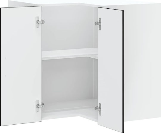 Lucca Ъглов Шкаф Окачен Черно 57x57x60бр