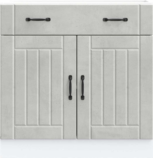 Lucca Dulap pentru Chiuvetă Gri 80x46x81.5buc