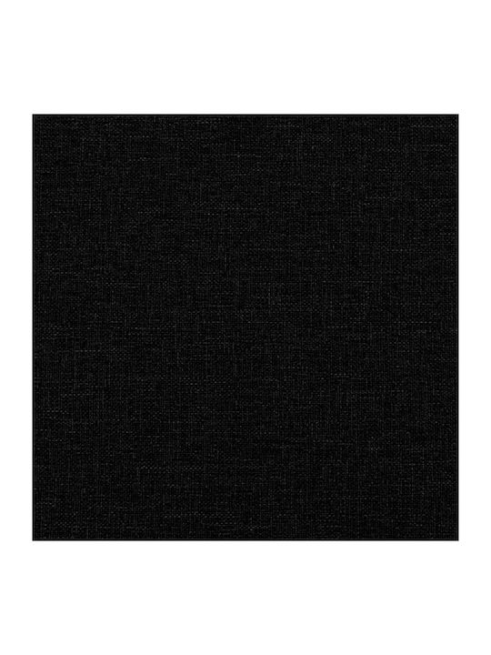 Pat Dublu Tapițat Cu Material Negru Cu Plăci Și Saltea 160x200cm