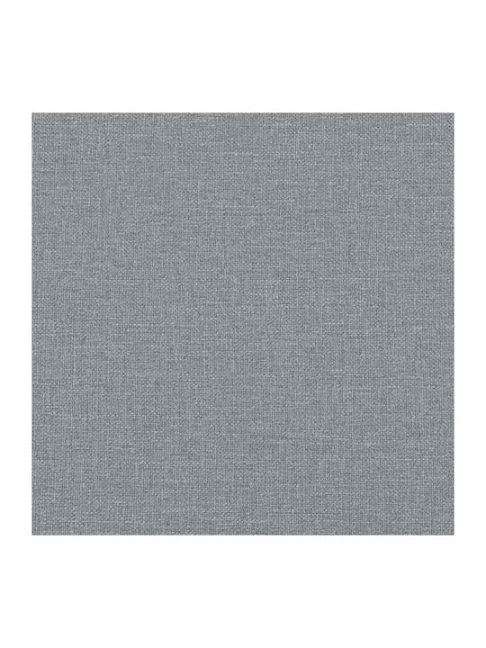 Double Upholstered Fabric Bed Light Grey with Slats & Mattress 160x200cm 3313334