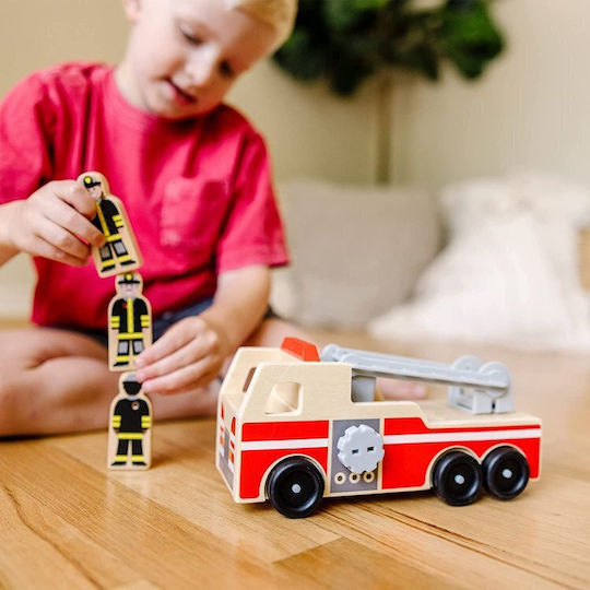 Melissa & Doug Пожарна Кола Камион Пожарна за Възраст 3+