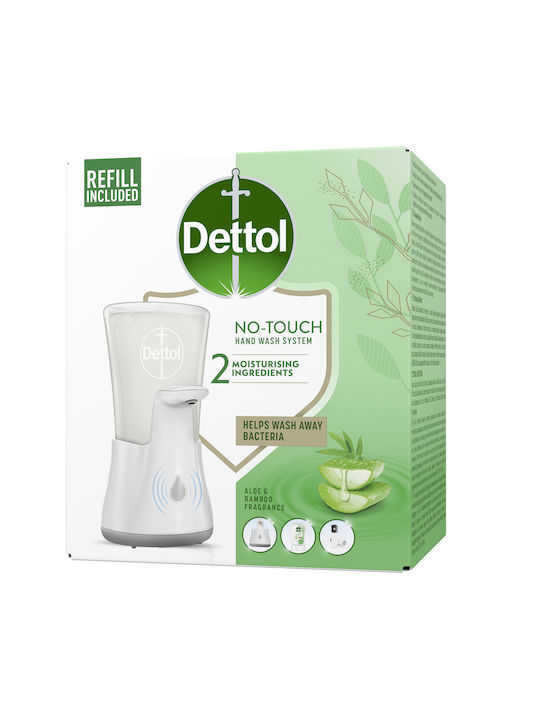 Dettol No-touch Αυτόματη Συσκευή Κρεμοσάπουνου & Ανταλλακτικό Aloe Vera 250ml Dettol No-touch Αυτόματη Συσκευή Κρεμοσάπουνου & Ανταλλακτικό Aloe Vera 250ml