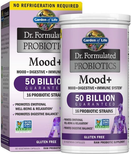 Garden Of Life Dr. Formulated Probiotics Mood+ Συμπλήρωμα με Προβιοτικά 60 φυτικές κάψουλες