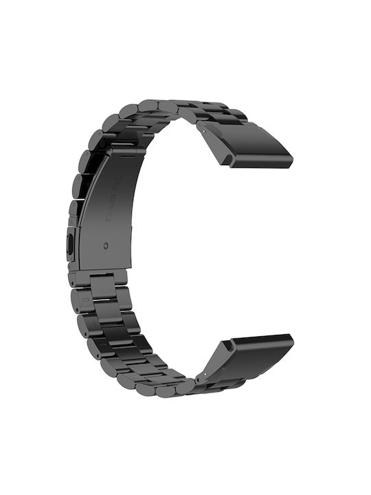 Techsuit S70 Strap Stainless Steel Black (Garmin Instinct 2S)