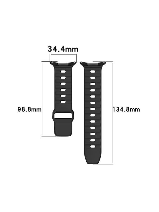 Techsuit W055 Λουράκι Σιλικόνης Μαύρο (Galaxy Watch Ultra / Ultra 2)