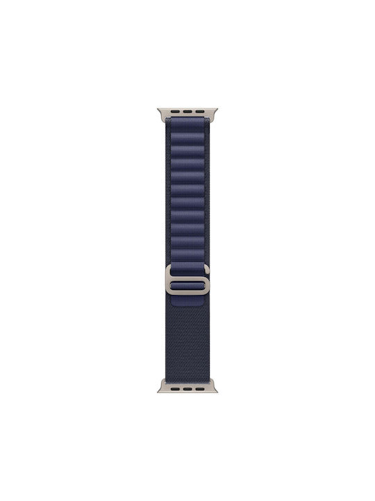 Apple Alpine Loop Large Natural Titanium Finish Strap Fabric Navy (Apple Watch 44, 45, 46, 49mm)