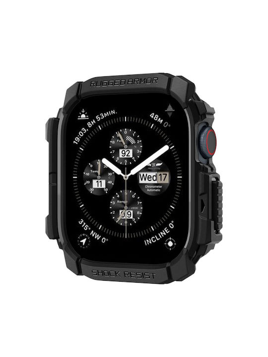 Spigen Rugged Armor Silicone Case in Black color for Apple Watch 42mm