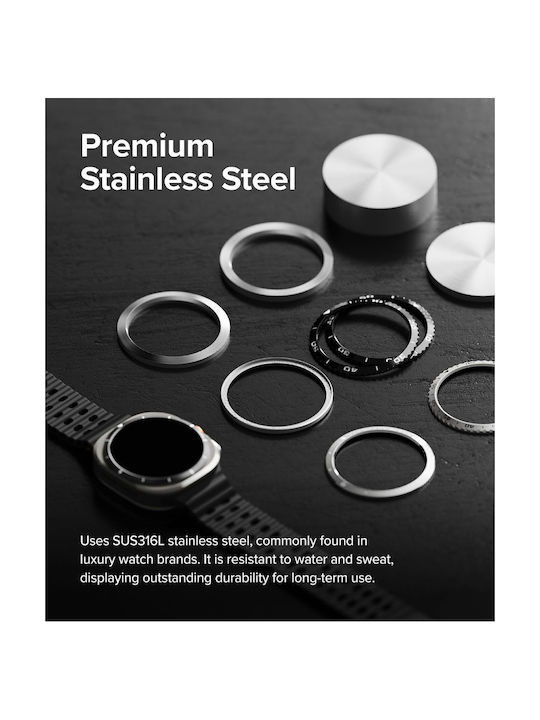 Ringke Bezel Protector in Silver color for Samsung Galaxy Watch Ultra 47mm