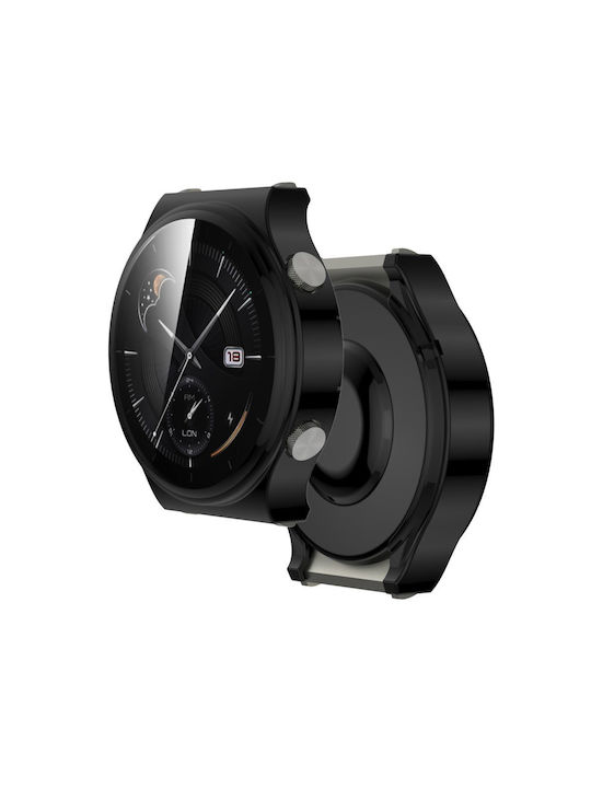 Strado 2in1 Plastic Case with Glass in Black color for Huawei Watch GT 2 Pro