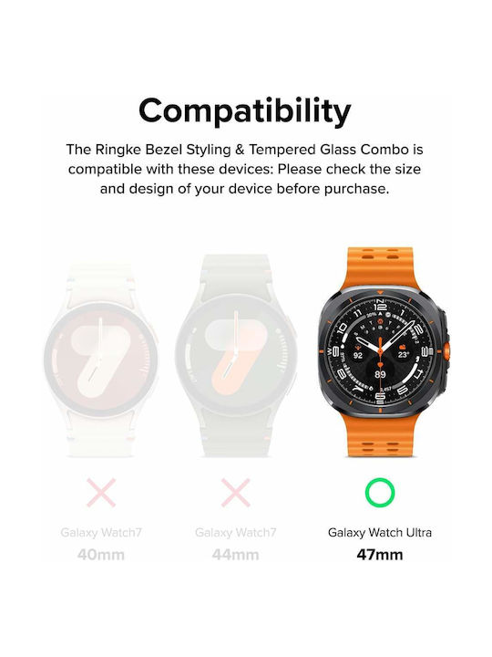 Ringke Bezel Protector in Silver color for Samsung Galaxy Watch Ultra 47mm