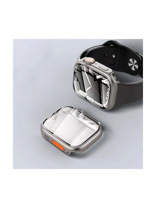 Tech-Protect Defense360 Plastic Case with Glass Black/orange for Apple Watch 46mm