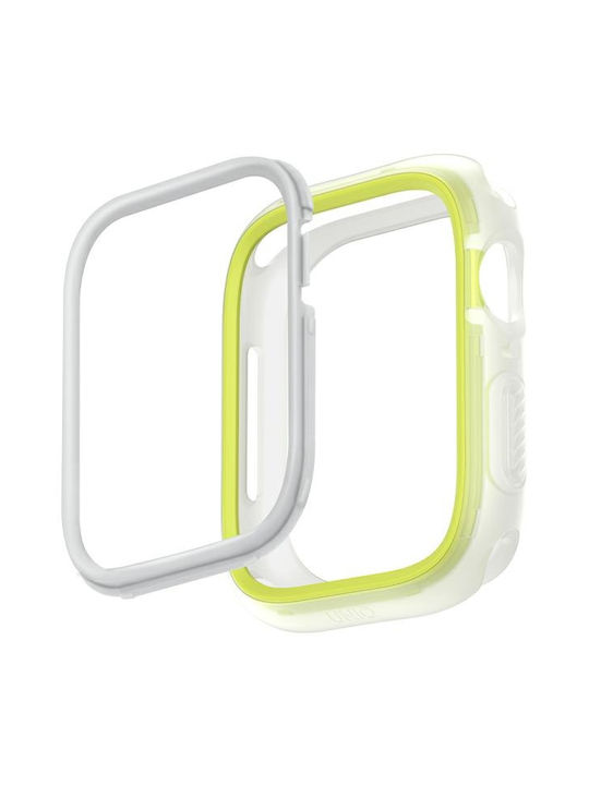 Uniq Moduo Θήκη Σιλικόνης Lime / White για Apple Watch 45mm, Apple Watch 44mm