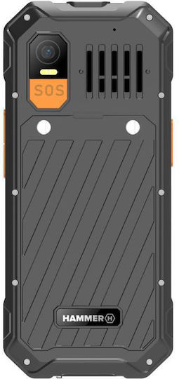 Hammer 6 LTE Dual SIM Ανθεκτικό Κινητό με Κουμπιά Μαύρο