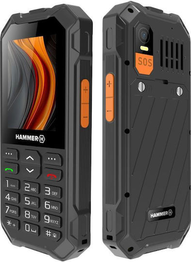 Hammer 6 LTE Dual SIM Ανθεκτικό Κινητό με Κουμπιά Μαύρο