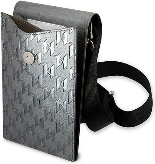 Karl Lagerfeld Monogram Ikonik Buchhülle / Beutel Silber KLWBSAMIPG