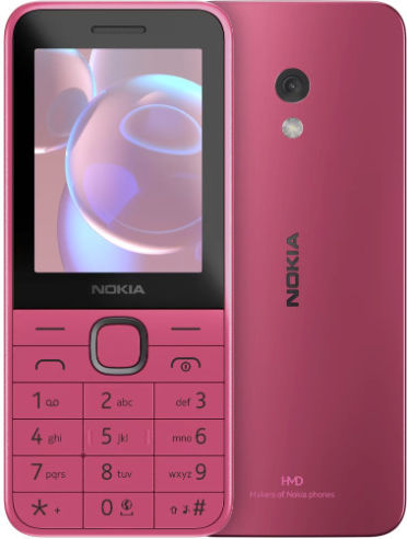 Nokia 225 4G (2024) Dual SIM Κινητό με Κουμπιά (Αγγλικό Μενού) Ροζ