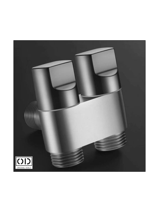 Adaptor cap de duș bideu vas de toaletă premium material aluminiu oțel inoxidabil furtun extensibil 140 cm gri oferte originale