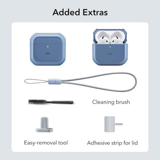 ESR Orbit Halolock Magsafe Hülle Silikon in Blau Farbe für Apple AirPods 4