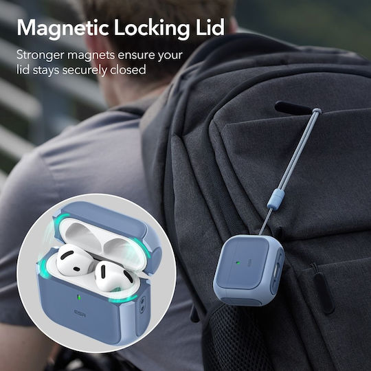 ESR Orbit Halolock Magsafe Hülle Silikon in Blau Farbe für Apple AirPods 4