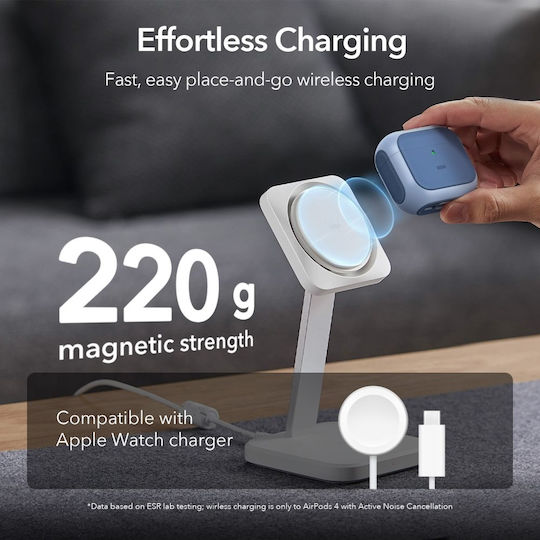 ESR Orbit Halolock Magsafe Hülle Silikon in Blau Farbe für Apple AirPods 4