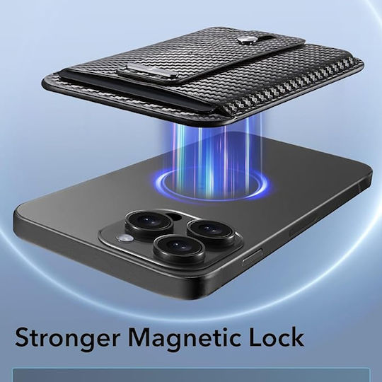 ESR MagSafe Card Case Magnetic Wallet HaloLock Black Carbon Fiber