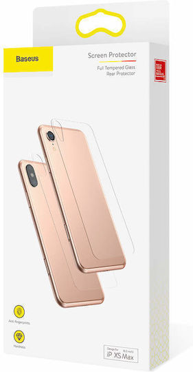 Baseus Back Film Full Tempered Glass for iPhone XS Max Transparent