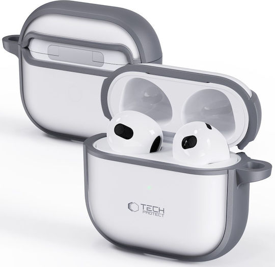 Tech-Protect Case Silicone in Gray color for Apple AirPods 4