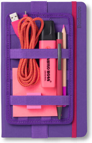 IF Bookaroo Tidy Тетрадка A5 с Бели Страници и Ластик Лилав